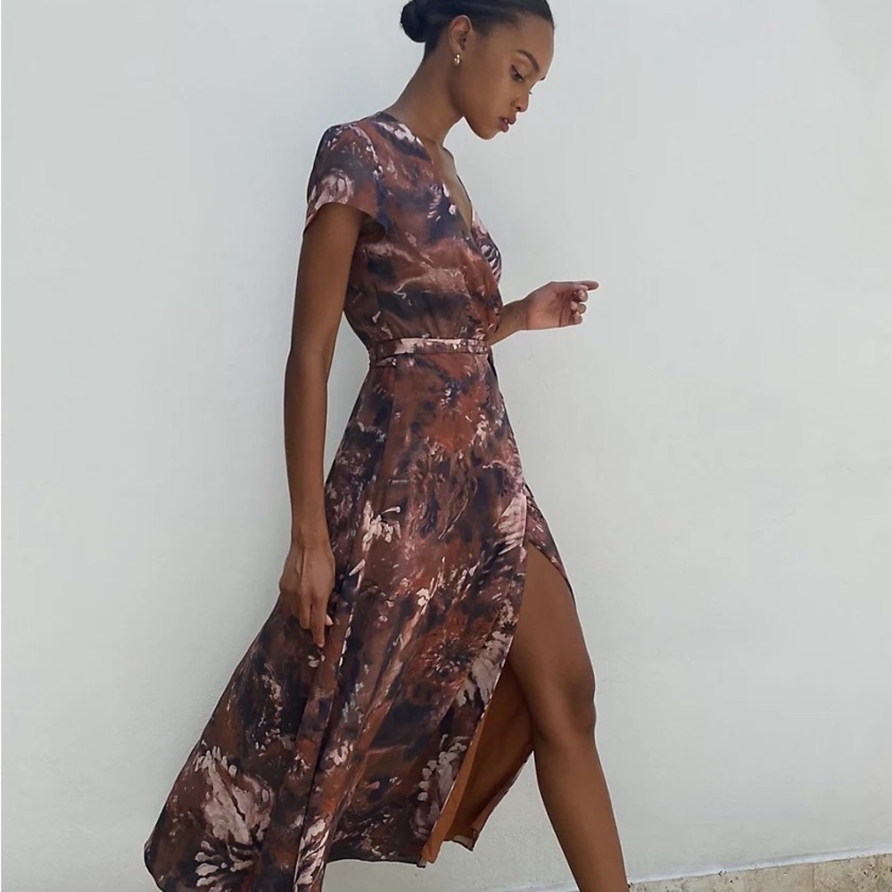 NWT BABATON wrap maxi dress size large